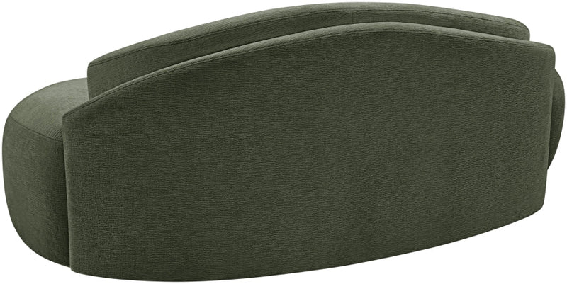 Caspian 79" Chenille Fabric Upholstered Loveseat in Green - 44033Green-L