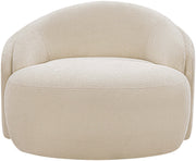 Caspian Chenille Fabric Upholstered Accent Chair in Beige - 44033Beige-C
