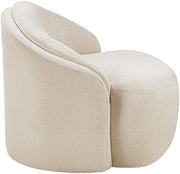 Caspian Chenille Fabric Upholstered Accent Chair in Beige - 44033Beige-C
