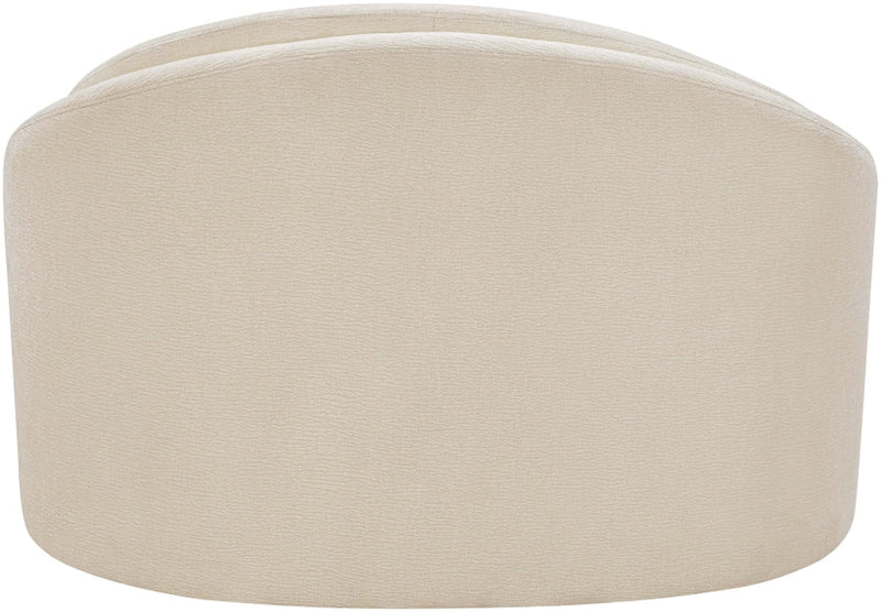 Caspian Chenille Fabric Upholstered Accent Chair in Beige - 44033Beige-C