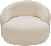 Caspian Chenille Fabric Upholstered Accent Chair in Beige - 44033Beige-C