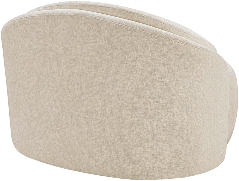 Caspian Chenille Fabric Upholstered Accent Chair in Beige - 44033Beige-C