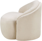 Caspian Chenille Fabric Upholstered Accent Chair in Beige - 44033Beige-C