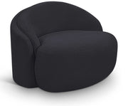 Caspian Chenille Fabric Upholstered Accent Chair in Black - 44033Black-C