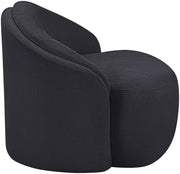 Caspian Chenille Fabric Upholstered Accent Chair in Black - 44033Black-C