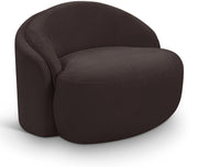 Caspian Chenille Fabric Upholstered Accent Chair in Brown - 44033Brown-C