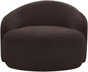 Caspian Chenille Fabric Upholstered Accent Chair in Brown - 44033Brown-C