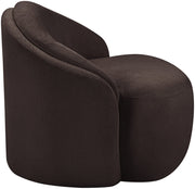 Caspian Chenille Fabric Upholstered Accent Chair in Brown - 44033Brown-C