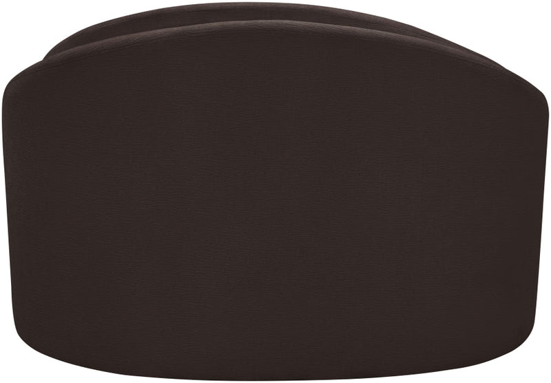 Caspian Chenille Fabric Upholstered Accent Chair in Brown - 44033Brown-C