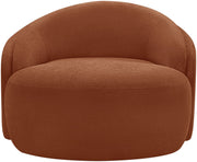Caspian Chenille Fabric Upholstered Accent Chair in Cognac - 44033Cognac-C