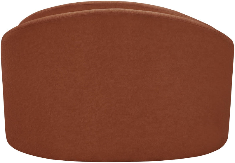 Caspian Chenille Fabric Upholstered Accent Chair in Cognac - 44033Cognac-C