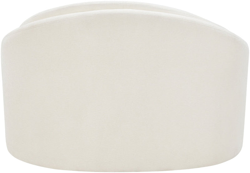 Caspian Chenille Fabric Upholstered Accent Chair in Cream - 44033Cream-C