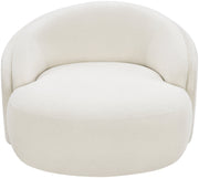 Caspian Chenille Fabric Upholstered Accent Chair in Cream - 44033Cream-C