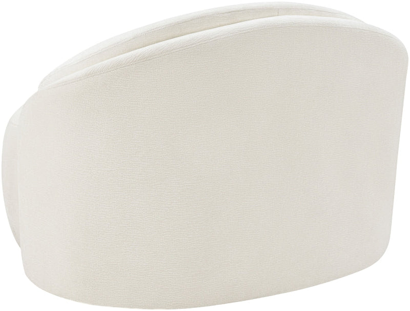 Caspian Chenille Fabric Upholstered Accent Chair in Cream - 44033Cream-C