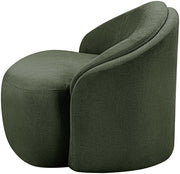 Caspian Chenille Fabric Upholstered Accent Chair in Green - 44033Green-C
