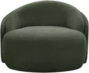 Caspian Chenille Fabric Upholstered Accent Chair in Green - 44033Green-C