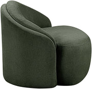 Caspian Chenille Fabric Upholstered Accent Chair in Green - 44033Green-C
