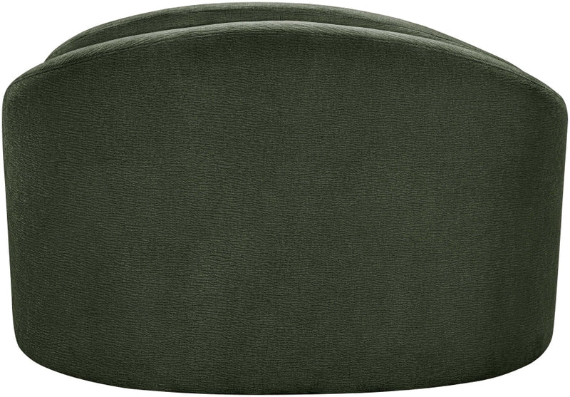 Caspian Chenille Fabric Upholstered Accent Chair in Green - 44033Green-C