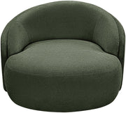 Caspian Chenille Fabric Upholstered Accent Chair in Green - 44033Green-C