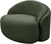 Caspian Chenille Fabric Upholstered Accent Chair in Green - 44033Green-C