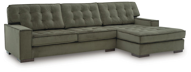 Caspian-Town Olive 2-Piece Sectional with Chaise - PC61702S2