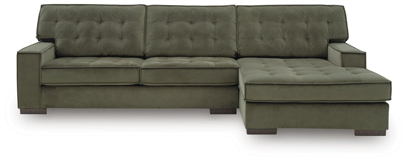 Caspian-Town Olive 2-Piece Sectional with Chaise - PC61702S2