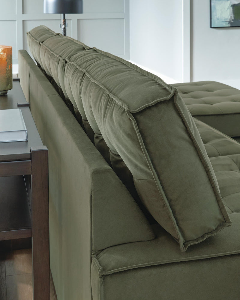 Caspian-Town Olive 2-Piece Sectional with Chaise - PC61702S2