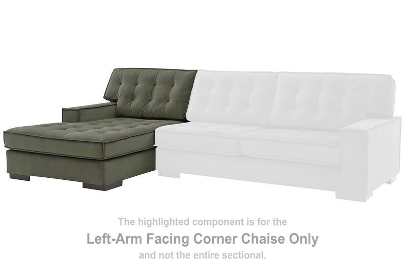 Caspian-Town Olive Left-Arm Facing Corner Chaise - PC6170216