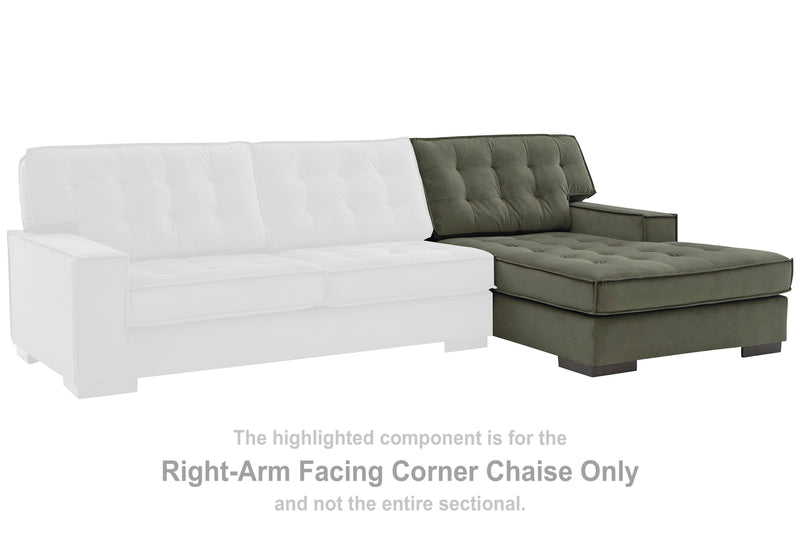 Caspian-Town Olive Right-Arm Facing Corner Chaise - PC6170217