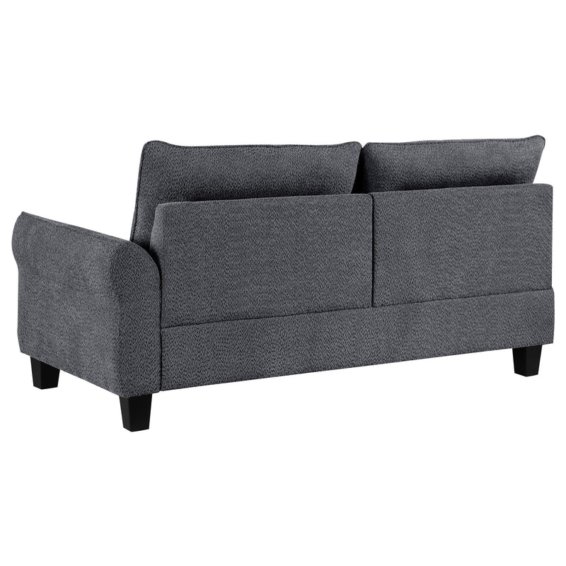 Caspian Upholstered Curved Arm Chaise Sectional Sofa Grey - 509540