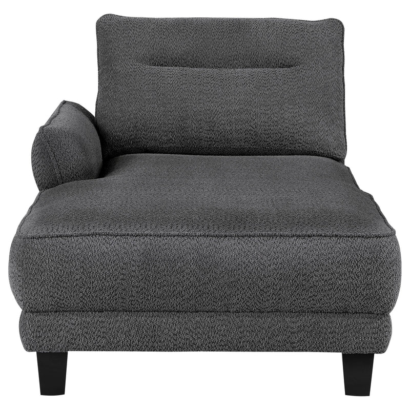Caspian Upholstered Curved Arm Chaise Sectional Sofa Grey - 509540
