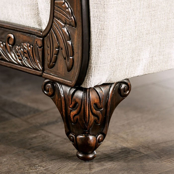Cassani Light Gray/Walnut Loveseat - SM7756-LV