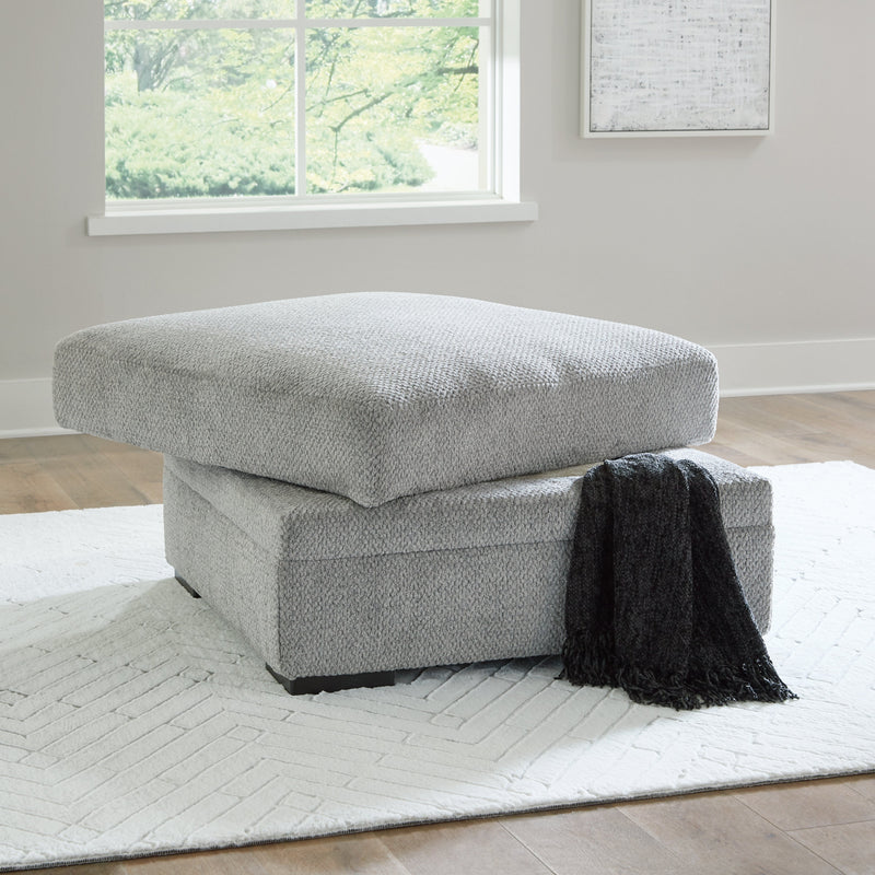 Casselbury Cement 2-Piece Sectional with Ottoman from Ashley - Luna Furniture