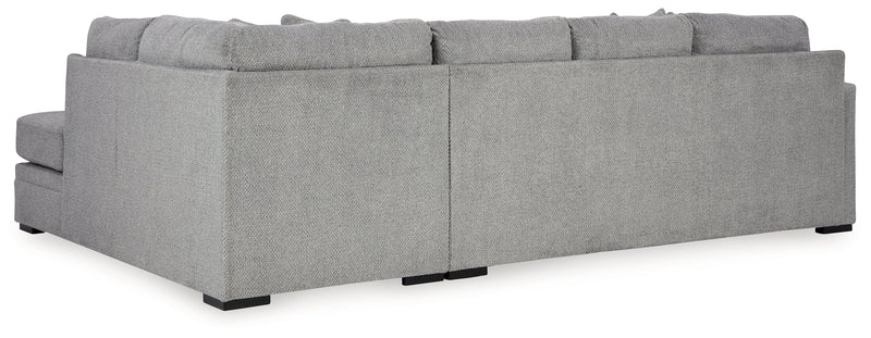 Casselbury Cement 2-Piece Sectional with Ottoman from Ashley - Luna Furniture