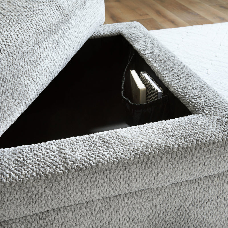Casselbury Cement 2-Piece Sectional with Ottoman from Ashley - Luna Furniture