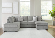 Casselbury Cement 2-Piece Sectional with Ottoman from Ashley - Luna Furniture