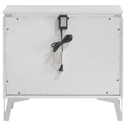 Cassia 2-drawer Nightstand Bedside Table White High Gloss - 215792