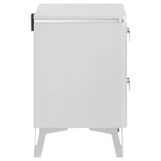 Cassia 2-drawer Nightstand Bedside Table White High Gloss - 215792