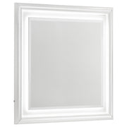 Cassia 4-piece Eastern King LED Bedroom Set White High Gloss - 215791KE-S4
