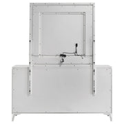 Cassia 6-drawer Dresser Cabinet with Mirror White High Gloss - 215793M