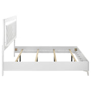 Cassia Eastern King LED Panel Bed White High Gloss - 215791KE