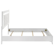 Cassia Queen LED Panel Bed White High Gloss - 215791Q