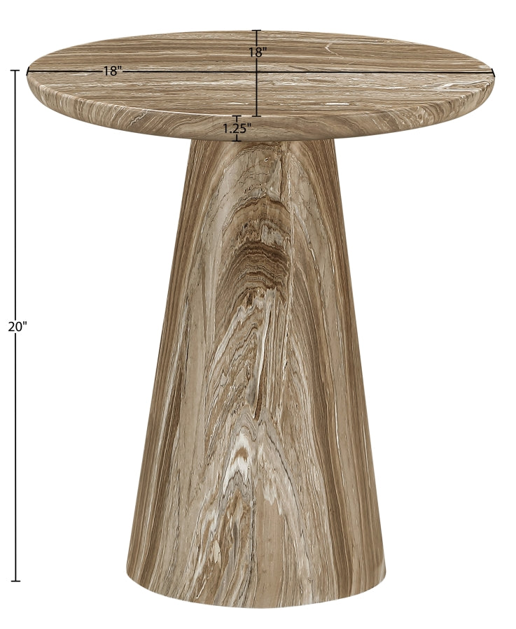 Cassino Concrete Indoor/Outdoor End Table in Beige - 585Beige-ET