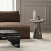 Cassino Concrete Indoor/Outdoor End Table in Brown - 585Brown-ET