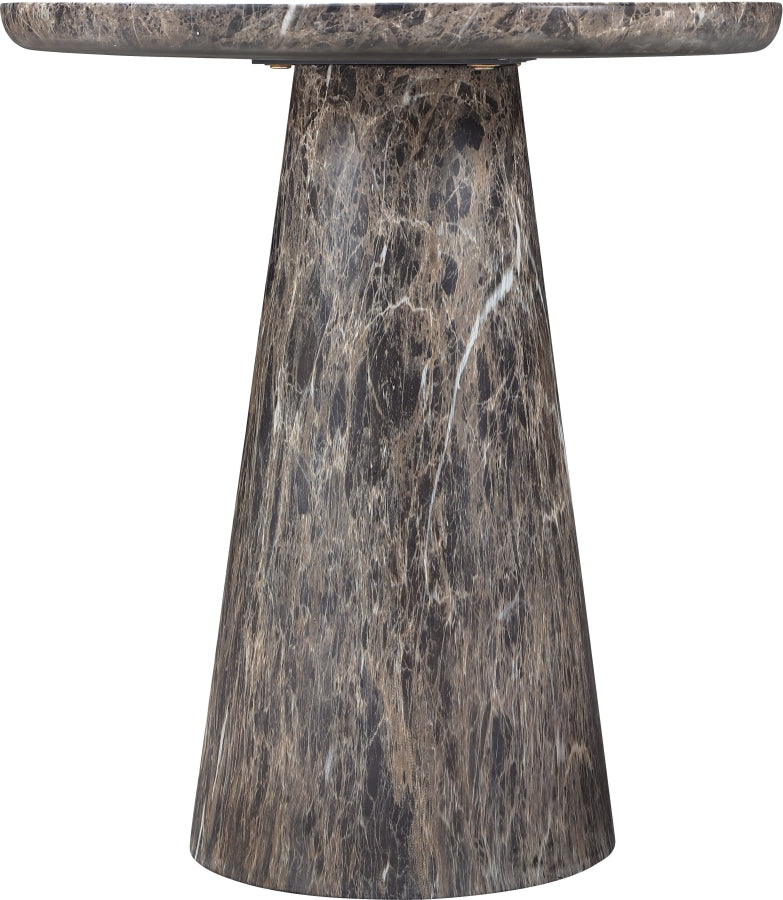 Cassino Concrete Indoor/Outdoor End Table in Brown - 585Brown-ET