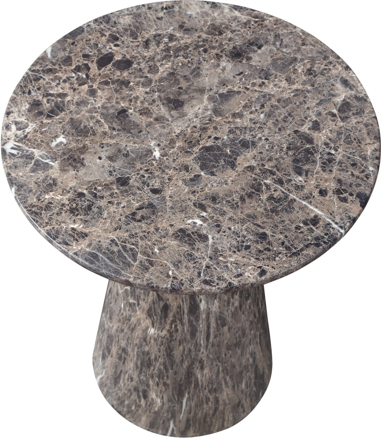 Cassino Concrete Indoor/Outdoor End Table in Brown - 585Brown-ET