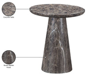 Cassino Concrete Indoor/Outdoor End Table in Brown - 585Brown-ET