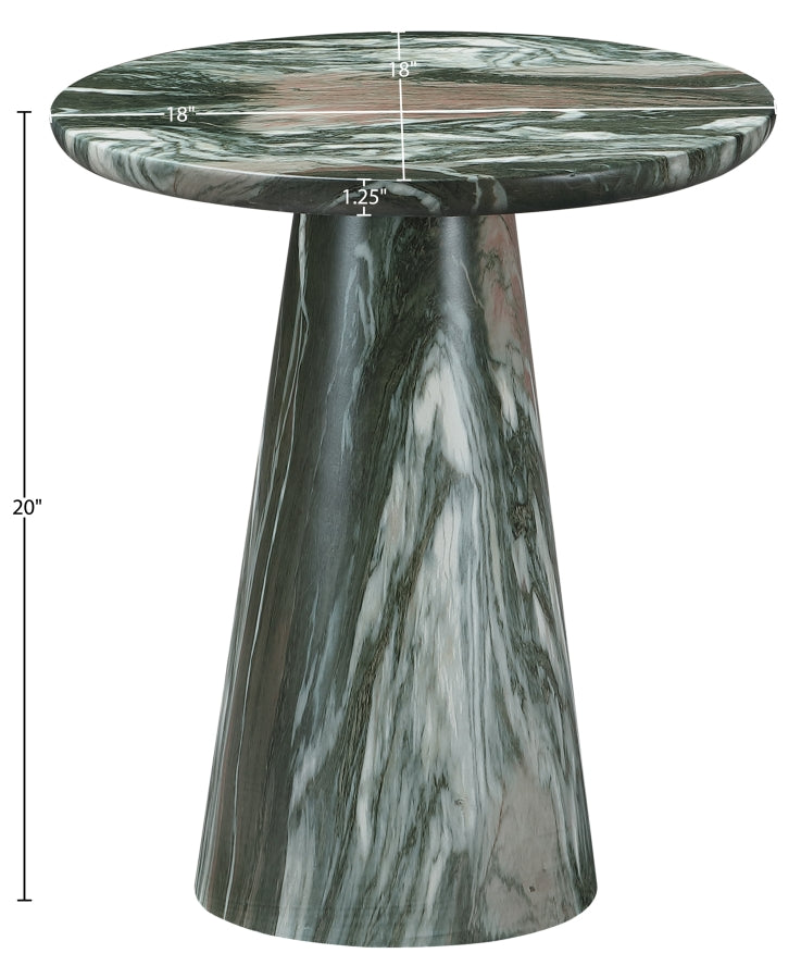 Cassino Concrete Indoor/Outdoor End Table in Green - 585Green-ET
