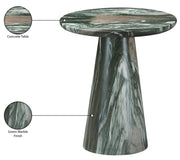 Cassino Concrete Indoor/Outdoor End Table in Green - 585Green-ET