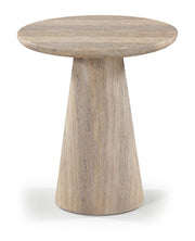 Cassino Concrete Indoor/Outdoor End Table in Travertine - 585Travertine-ET